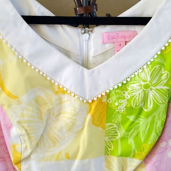 LILLY PULITZER Patchwork Sheath Dress - Size 8 - Picture 3 of 7